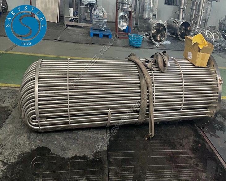 321 stainless steel heat exchanger tube bundle penetrant testing