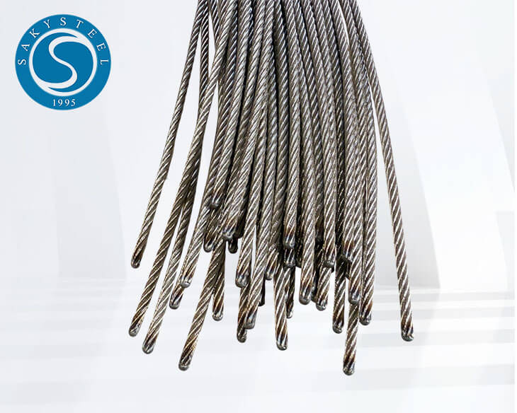 Stainless Steel Wire Rope Fused and Tapered Ends - Saky Steel