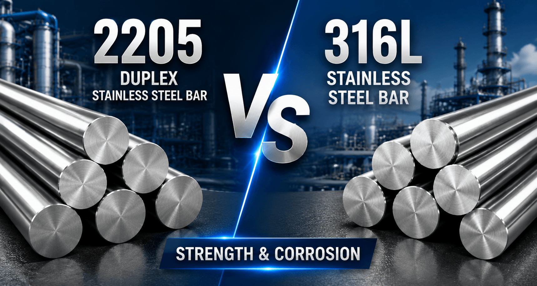 2205 Duplex Stainless Steel Bar vs 316L: Strength and Corrosion Comparison