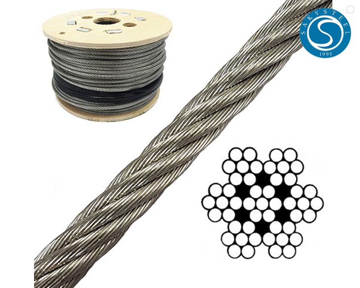 Wholesale hot rolled annealed wire - 304 316 316L stainless steel wire rope 6×19 7×19 1×19 – Saky Steel