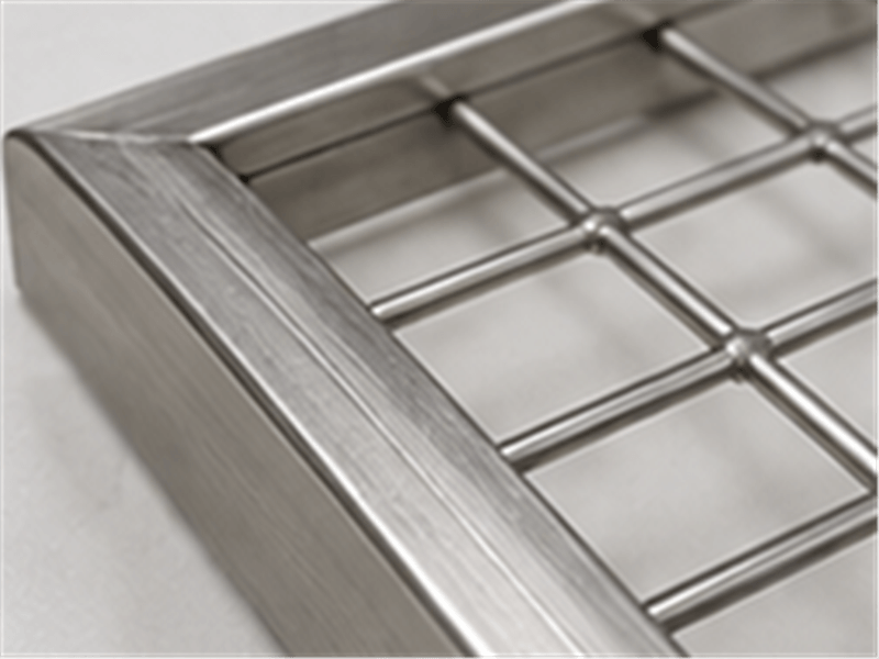 Framed stainless steel welded wire mesh panel