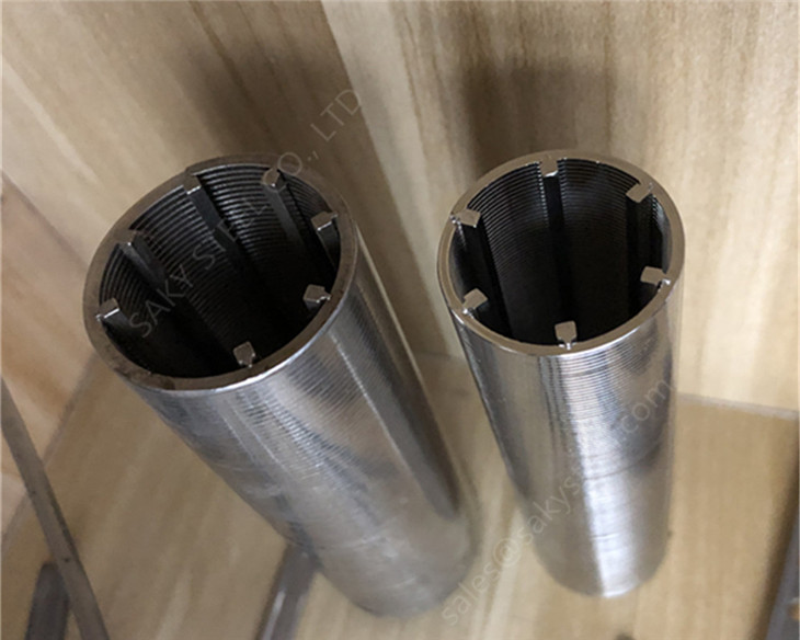 Stainless steel wedge wire screen cylinders with internal support profiles