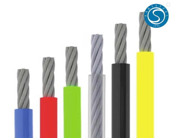 3mm PVC coated galvanized steel CABLE stranded plastic plastic metal wire rope 
