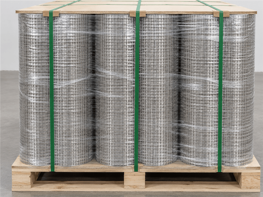 Stainless steel welded wire mesh roll export packaging