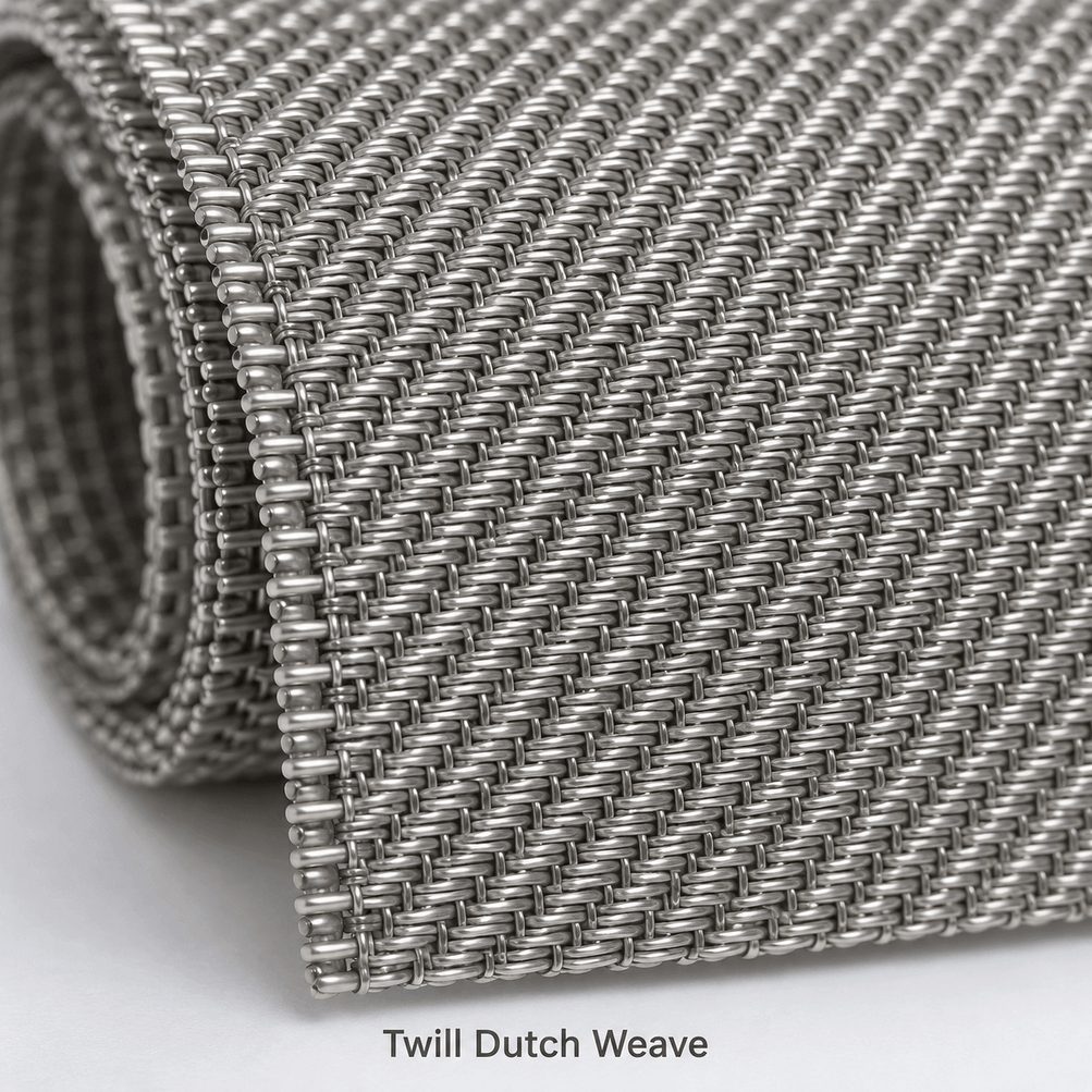 304 stainless steel twill dutch weave wire mesh