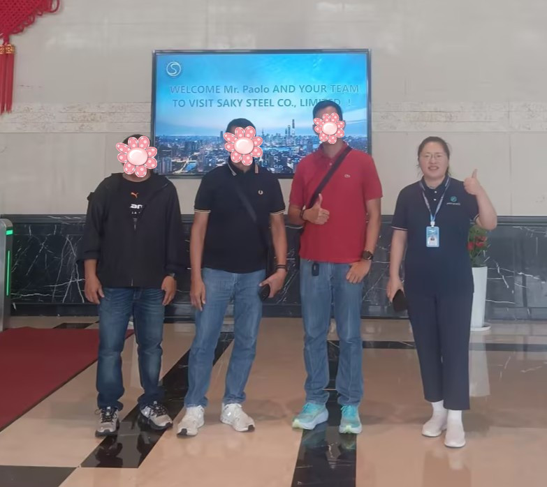 Philippine Customers Visit SAKY STEEL in Shanghai: Building Global Partnerships